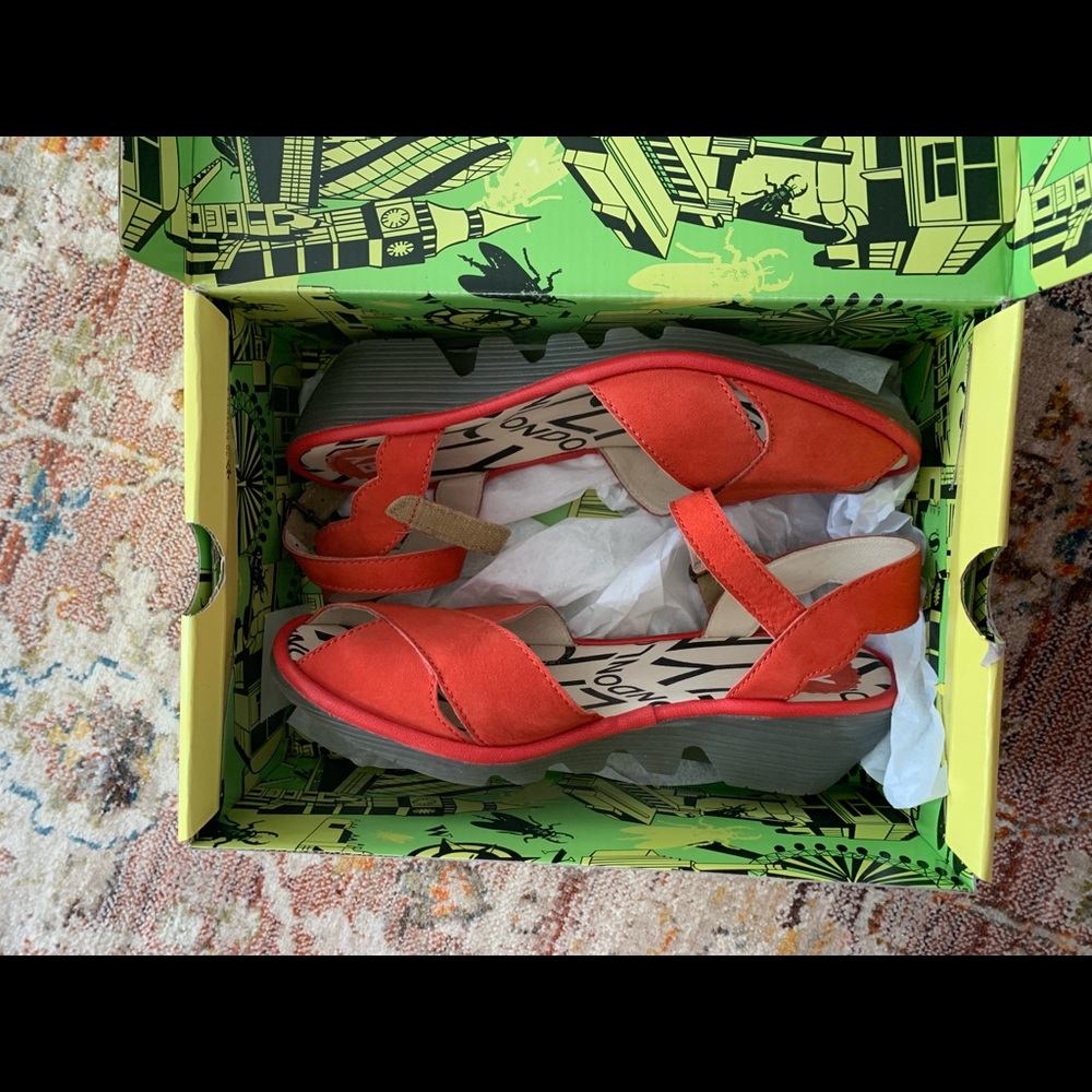Fly London Red Sandals